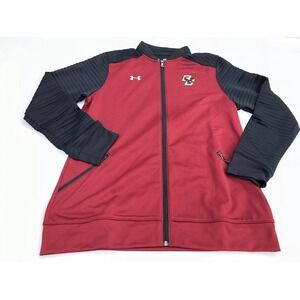 Under Armour UA Women's Sz M Loos Fit Full Zip Track Jacket Boston College NCAA